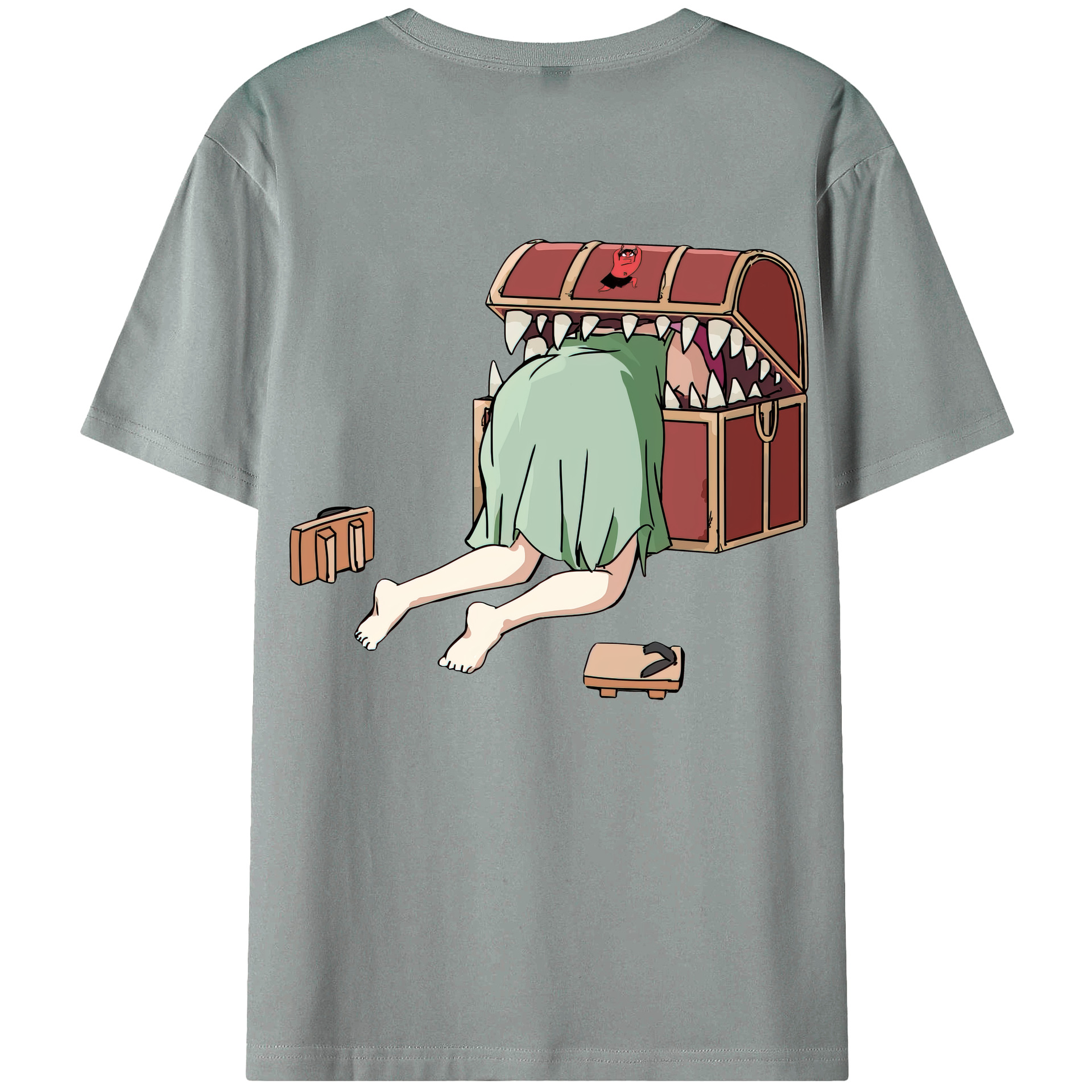 （画像用） 葬送のフリーレン Frieren 綿100％ メンズ半袖Tシャツ（バックプリント） 通気性